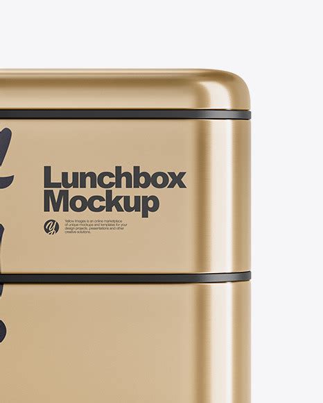 Metallic Lunch Box Mockup 